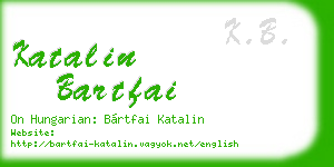 katalin bartfai business card